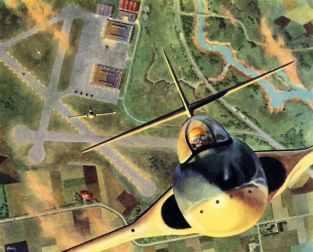 1950s jet fighter plane